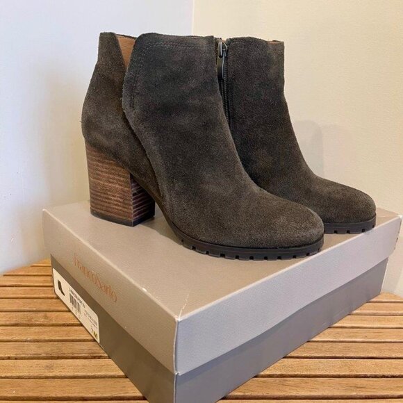 Franco Sarto Suede Ankle Boots, Size 7 - Picture 2 of 5